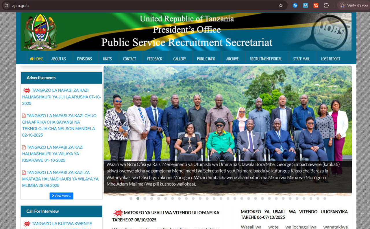 TAMISEMI Jobs Portal